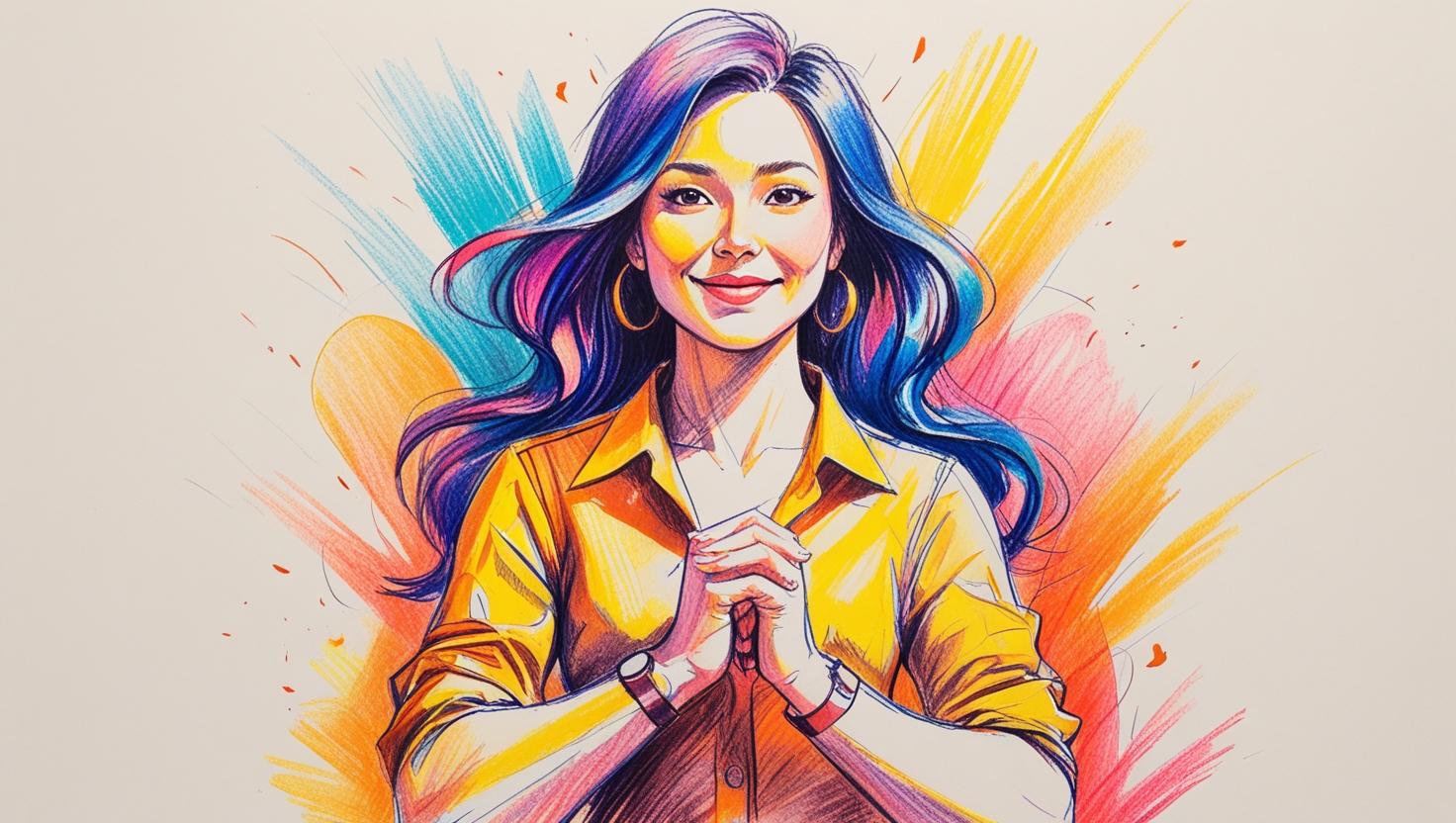 Smiling confident woman with folded arms overcoming Imposter Syndrome
