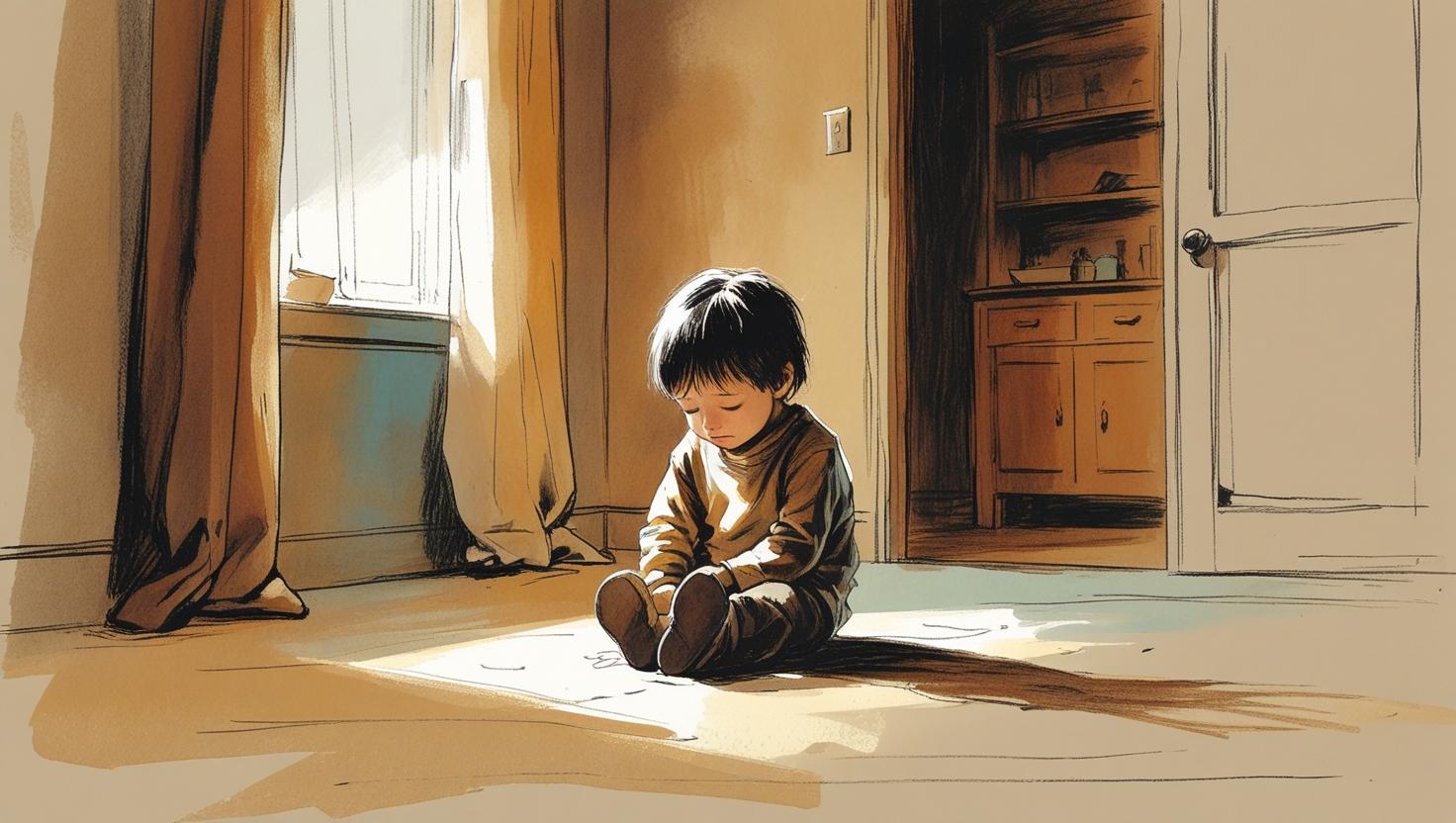 You were emotionally neglected as a child — And it’s still affecting Your self-worth today 1 Sad child sitting alone in sunlight, symbolizing emotional neglect in childhood