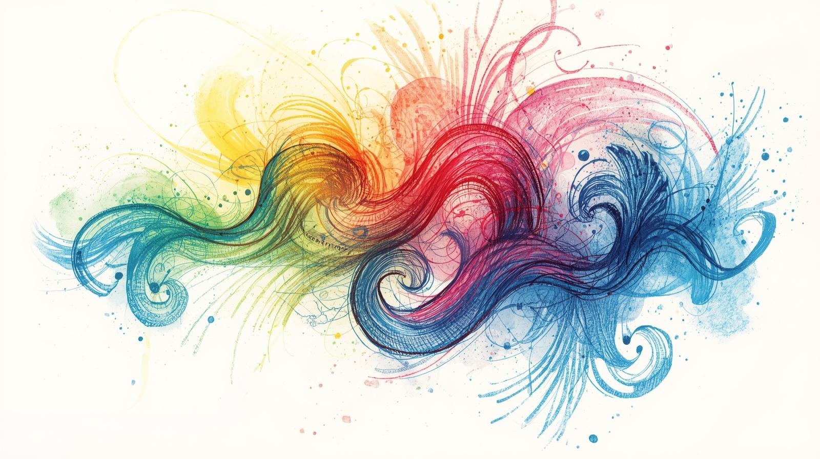 Post-scroll reset: 25 lines to calm Your mind — Each one deeply explained 1 Abstract swirls of blue, green, yellow, and red suggesting breath and motion—visualizing a post-scroll reset that returns the mind to calm.