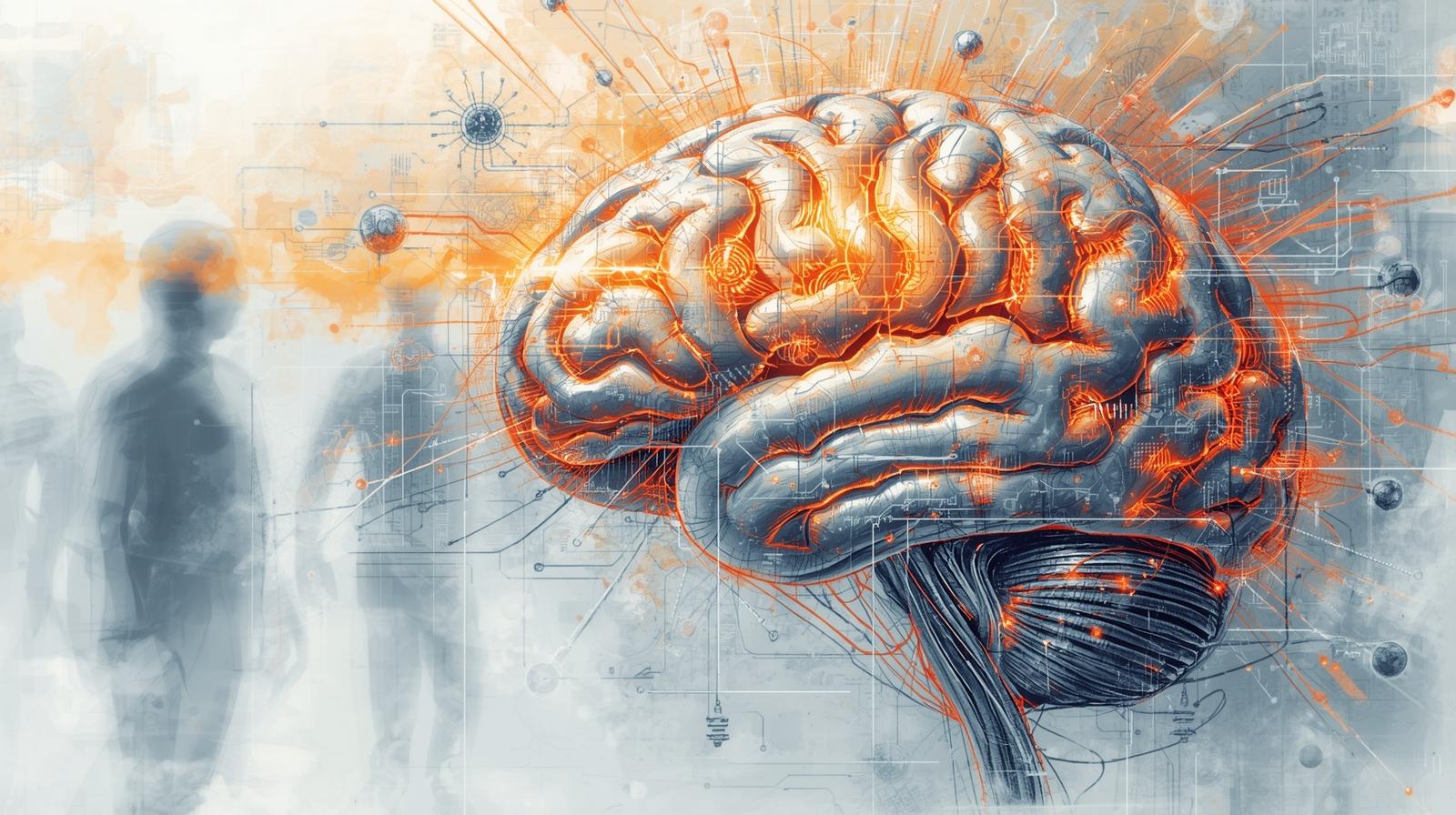 Why Your brain always expects the worst: A practical guide to rewriting catastrophic predictions 1 Abstract illustration of a human brain lit with orange neural circuits, visualizing catastrophic thinking and the brain’s habit of expecting the worst.